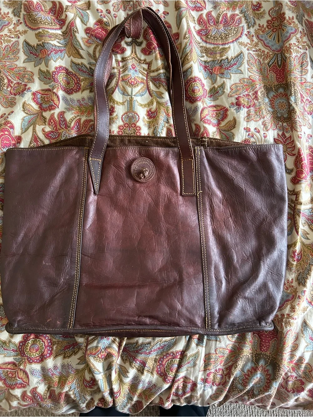 Brown Leather Tote Bag - Classic Carryall